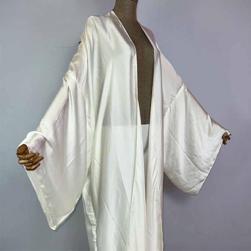 White Silk Kimono