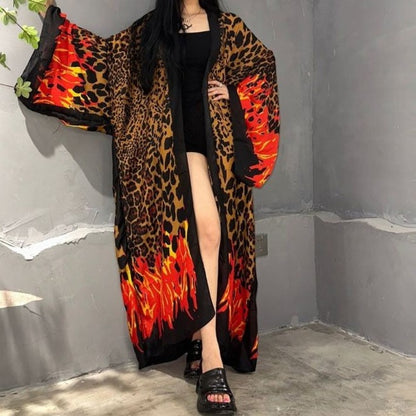 Cheetah Blaze Kimono