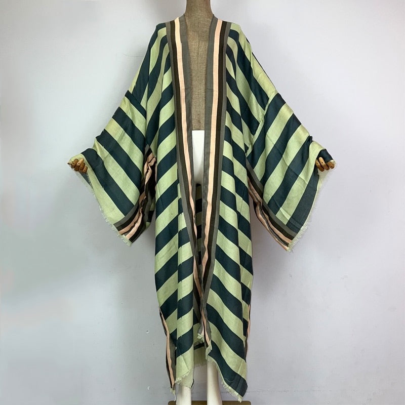 Timeless Chic Striped Kimono