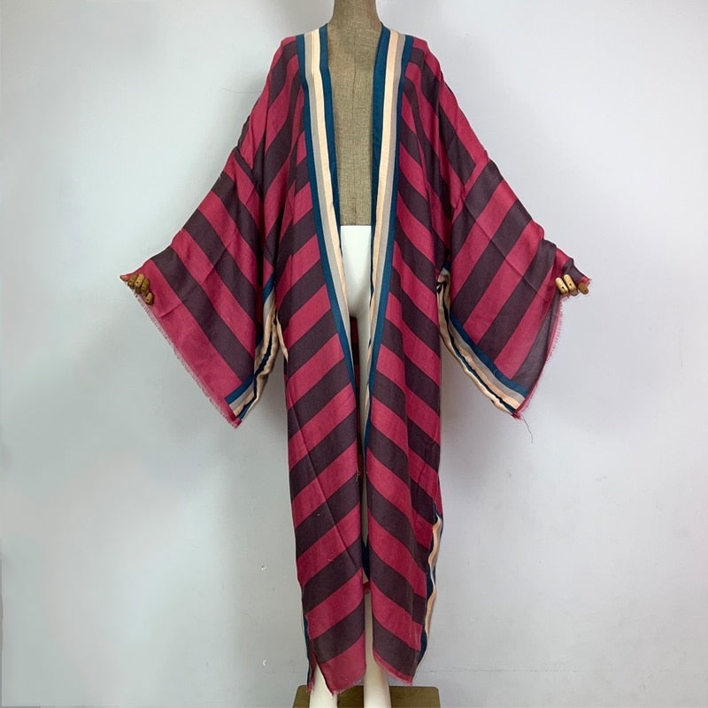 Timeless Chic Striped Kimono