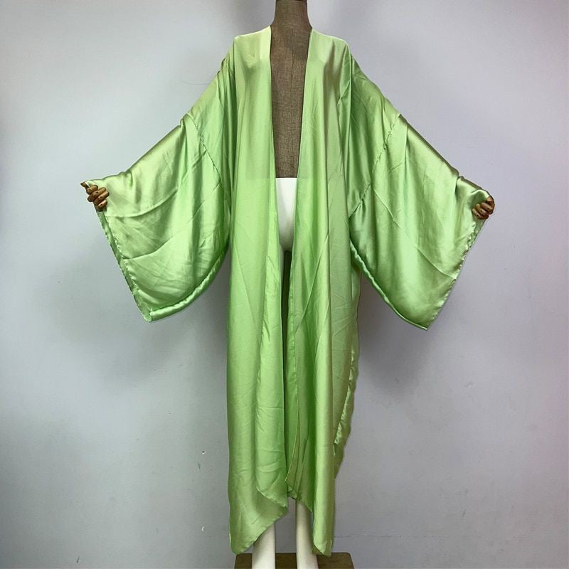 Mint Green Silk Kimono