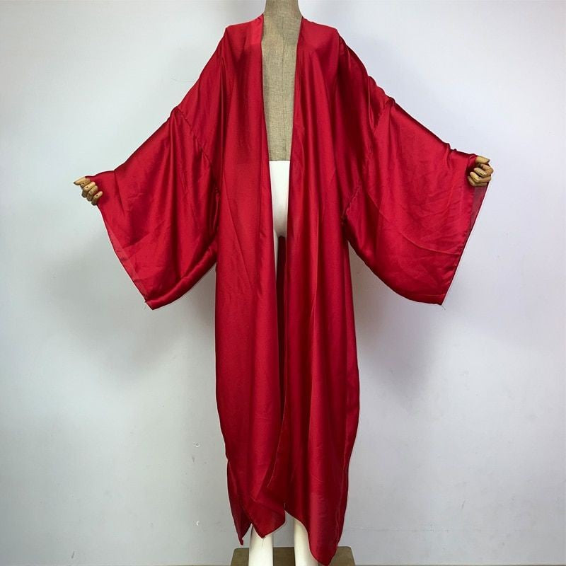 Dark Red Silk Kimono
