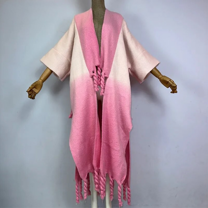 Ombre Mist Wool Kimono