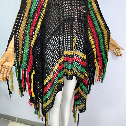 Reggae Crochet Cover Up Dress