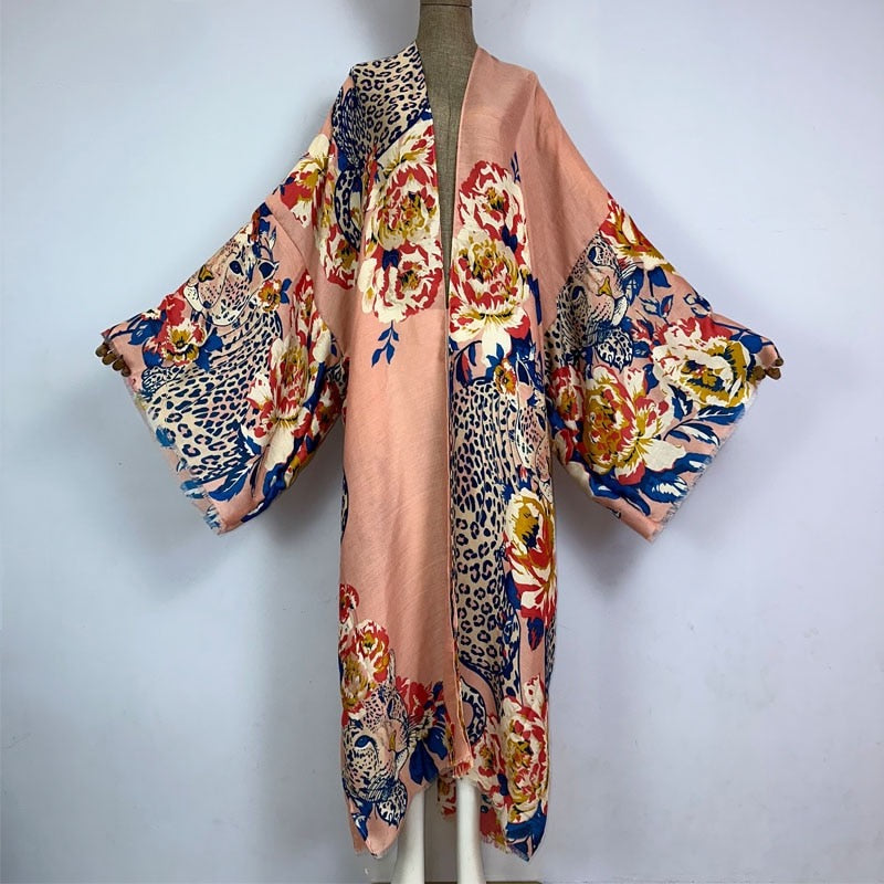 Leopard Garden Kimono