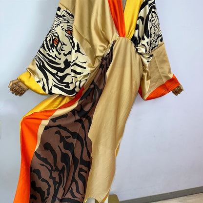 Sizzling Tiger Kaftan Dress