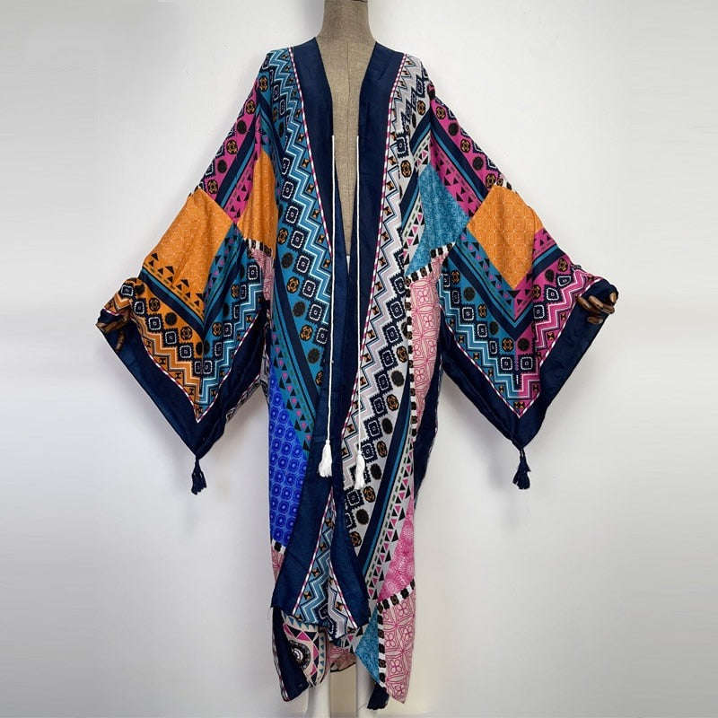 Vibrant Patchwork Kimono - Lashawn Janae