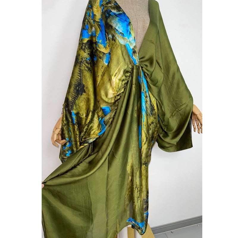 Green Ivy Kaftan Dress - Lashawn Janae (7253164064926)