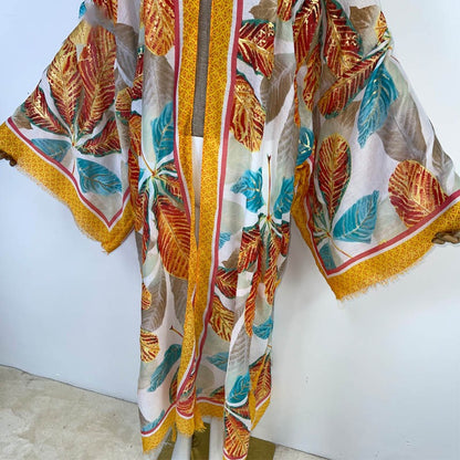 Gilded Palm Tree Kimono - Lashawn Janae
