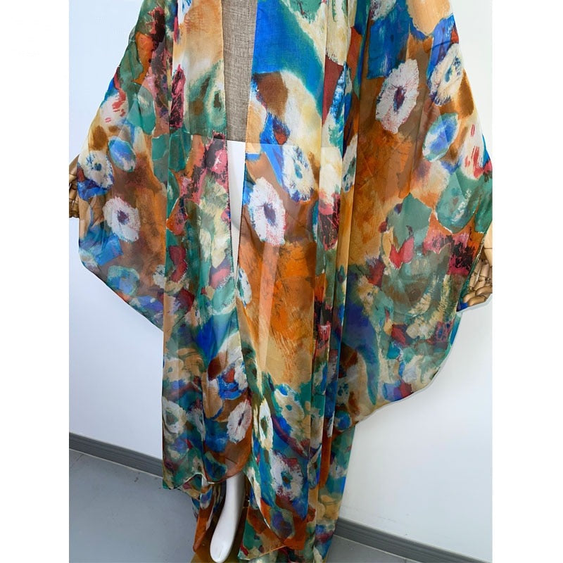 Botanical Garden Sheer Cover Up Kimono - Lashawn Janae