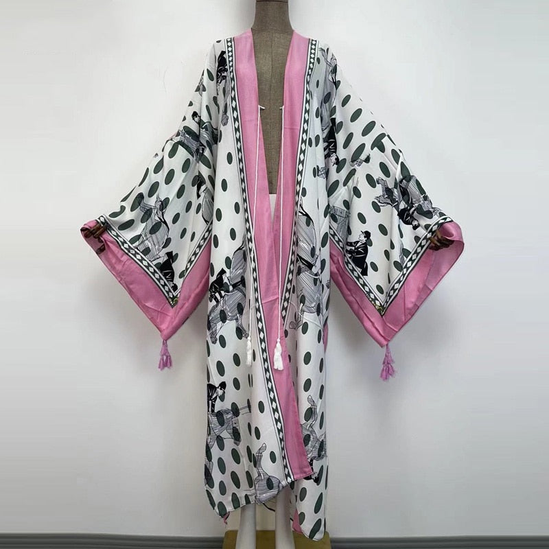 Pink Dalmatian Kimono - Lashawn Janae
